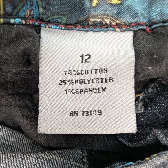 One 5 One Women Mid Rise Slash Pocket Blue Jean Capri Size 12 32X20 - Picture 14 of 14